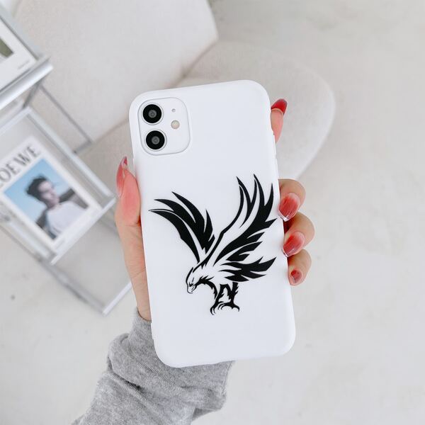

Eagle Pattern Phone Case, Black and white