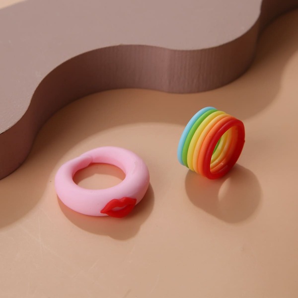 

2pcs Creative Ring, Multicolor