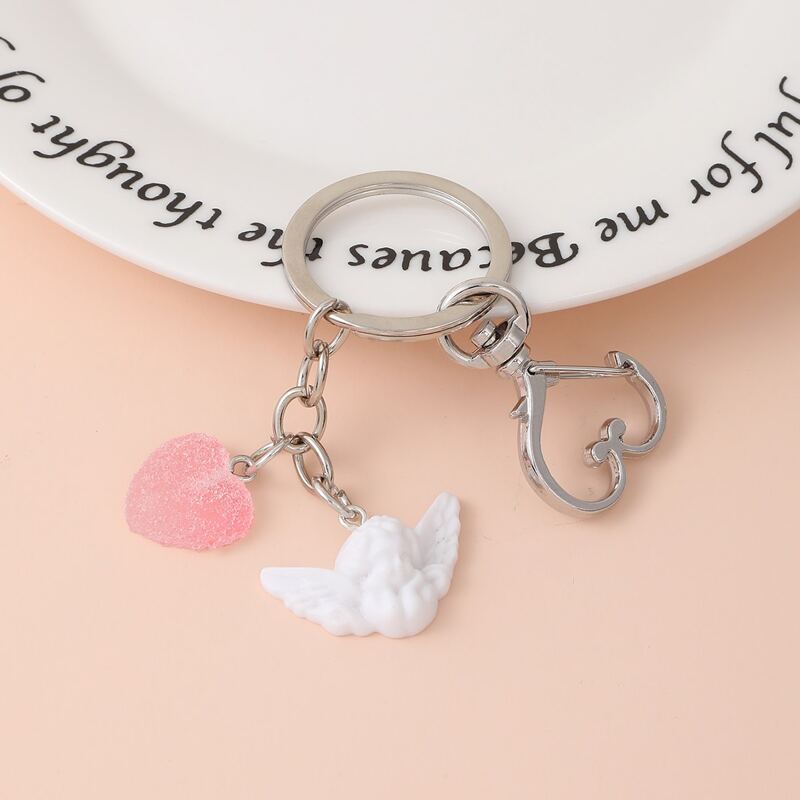 

Heart & Angel Keychain, Multicolor