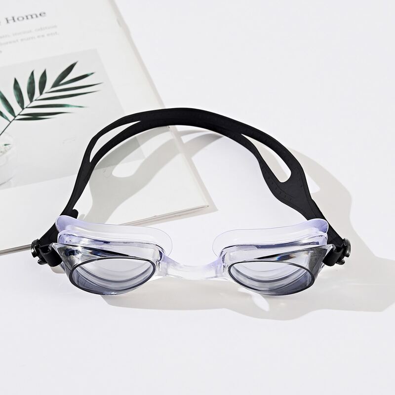 

Extended Silicone Headband Swimming Goggles, Black