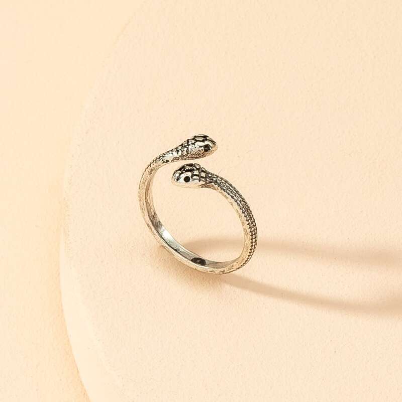 

Snake Cuff Ring, Antique silver