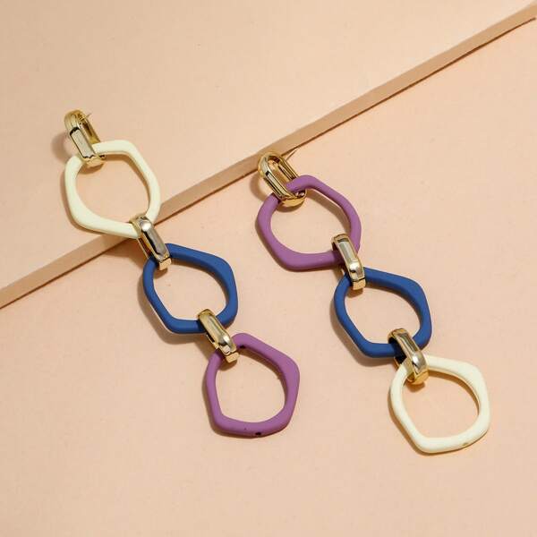 

Acrylic Chain Earrings, Multicolor