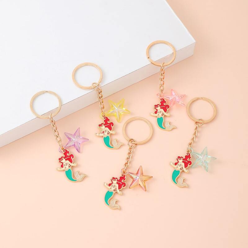 

1pc Random Mermaid Keychain, Multicolor