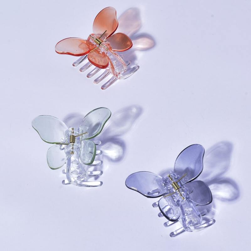 

3pcs Butterfly Hair Claw, Multicolor