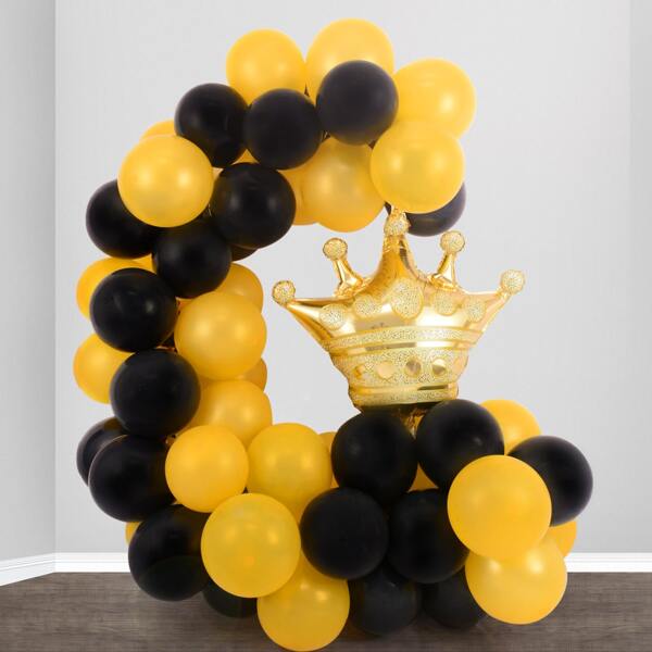 

64pcs Crown Balloon Garland Set, Multicolor