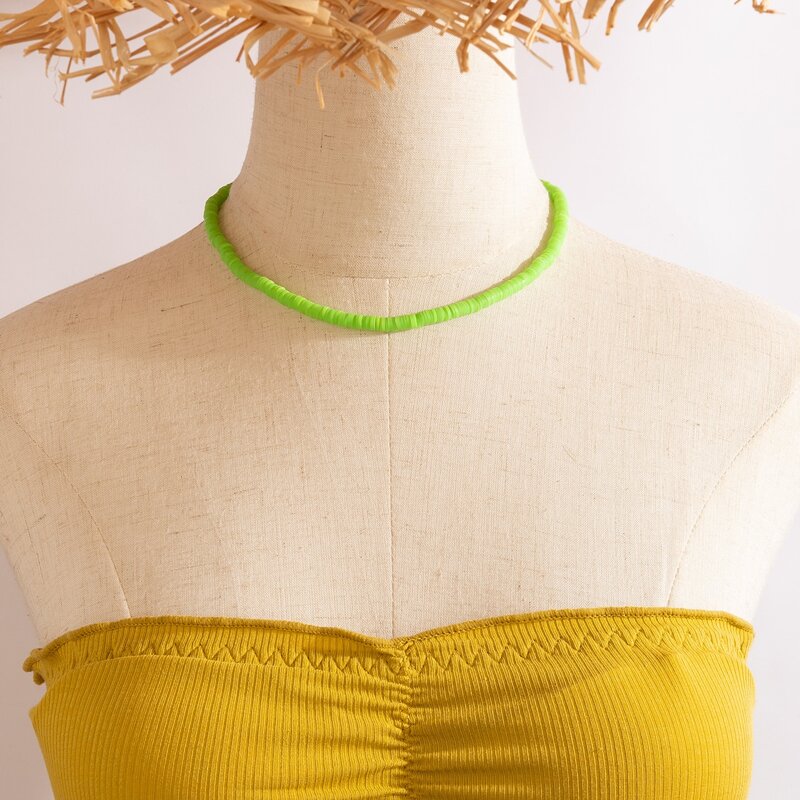 

Layered Circle Choker, Green