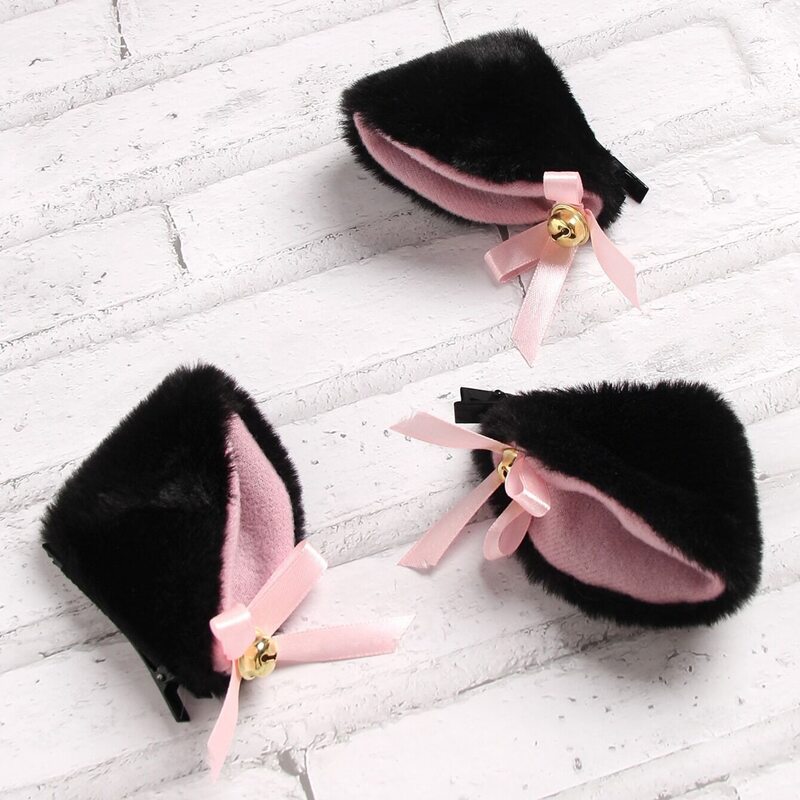 

4pcs Cat Ear Hair Clip, Multicolor