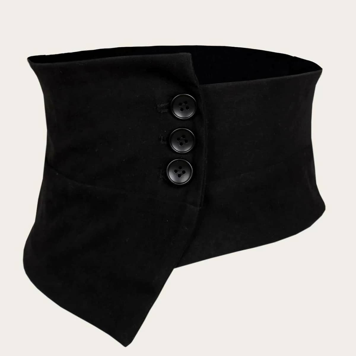 

Button Front Corset Belt, Black