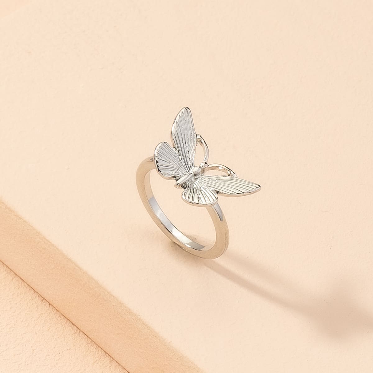 

1pc Butterfly Ring, Silver