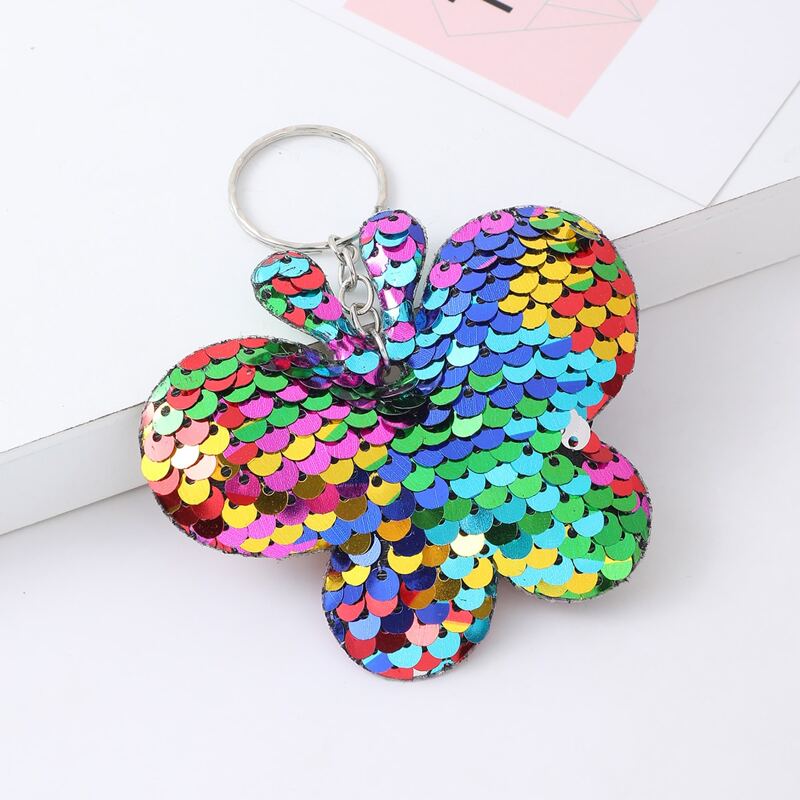 

Sequin Butterfly Keychain, Multicolor