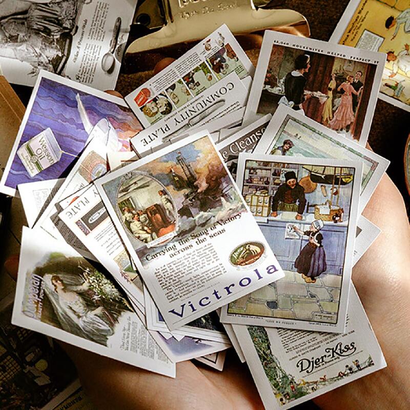 

60pcs Vintage Sticker, Multicolor