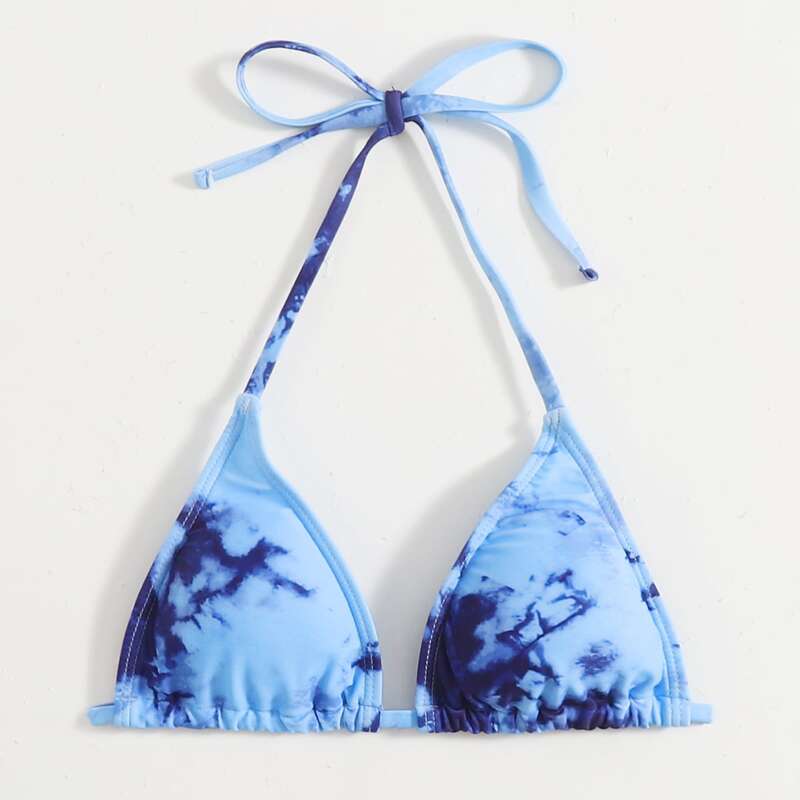 

Tie Dye Bikini Top, Blue