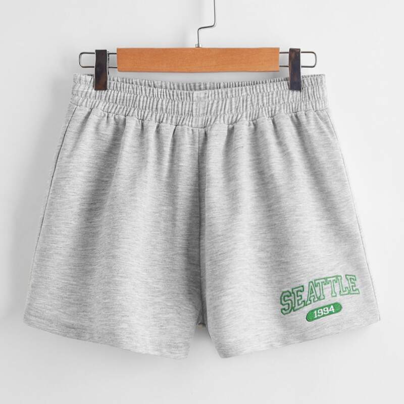 

Letter Track Shorts, Light grey