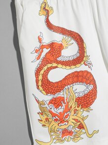 Manfinity Quần Short NamThú vậtLá thưĐường phố - trắng - Xem 4