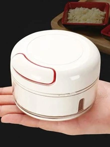 1入手動拉繩式刨絲器，蔬果工具，廚房必備，切割器，食品，沙拉，裝飾，儲物，派對，生日必備 - 白色 - 查看 3