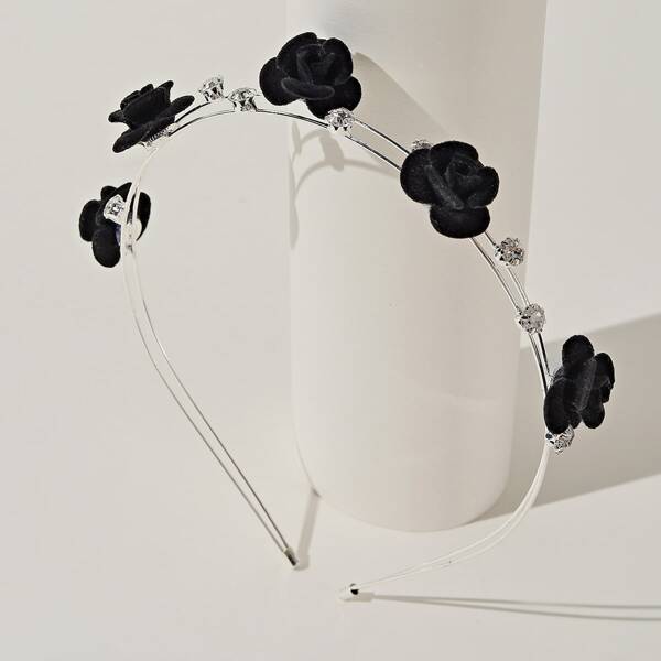 

Rhinestone Detail Hair Hoop, Black