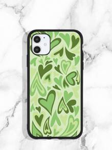 心形圖案手機殼 - 綠色 - 查看 1