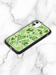 心形圖案手機殼 - 綠色 - 查看 2