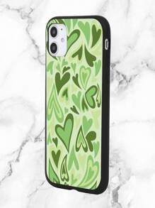 心形圖案手機殼 - 綠色 - 查看 4