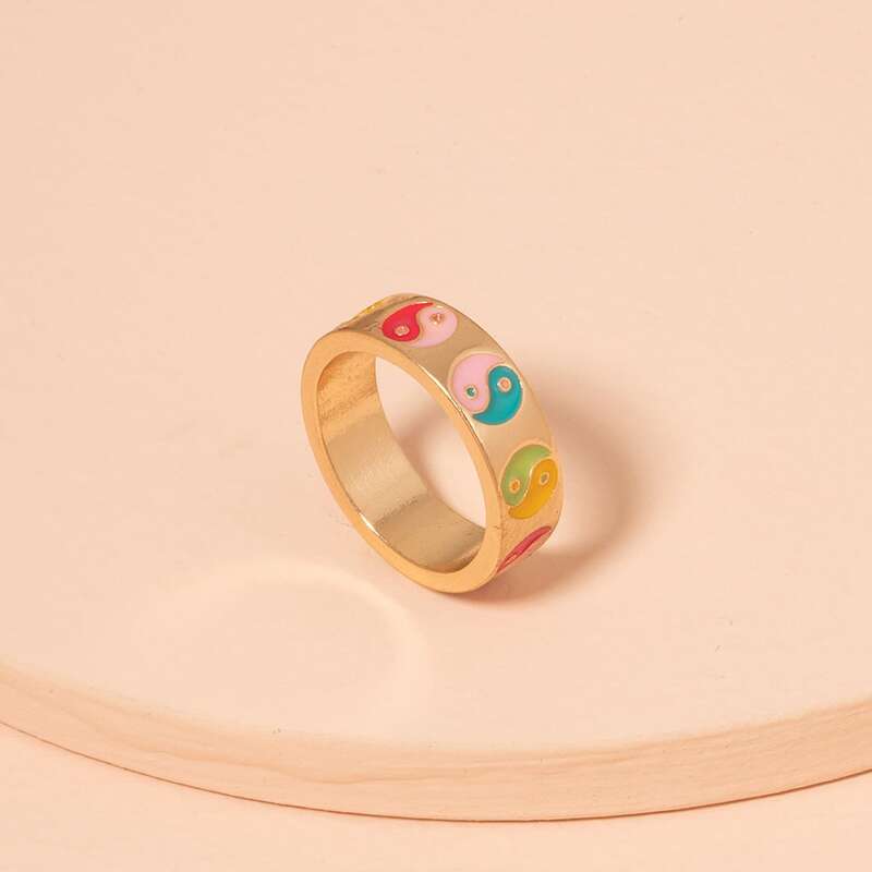 

1pc Yin & Yang Ring, Gold