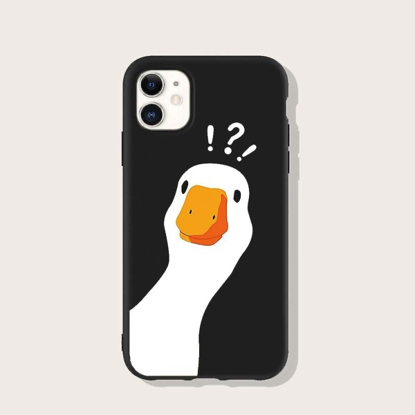 

Cartoon Duck Phone Case, Black