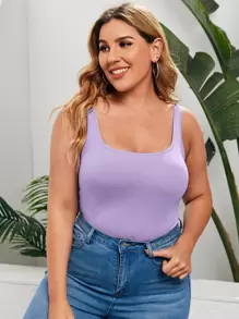 SHEIN Essnce Top tank unicolor - Lila Púrpura - Ver 1