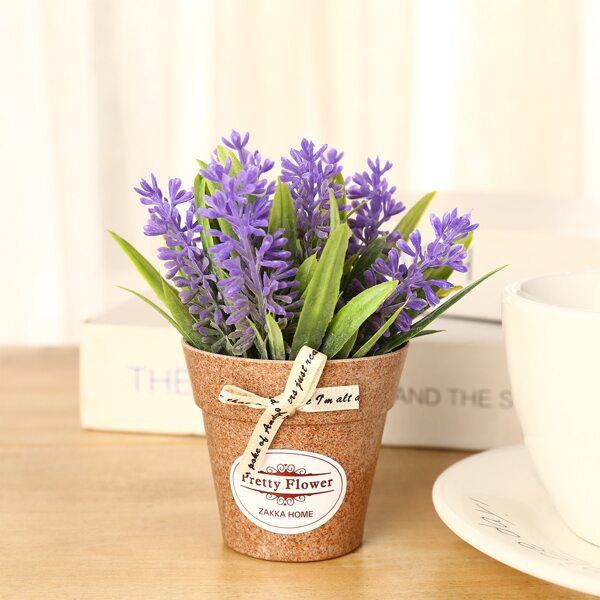

1pc Artificial Potted Lavender, Purple