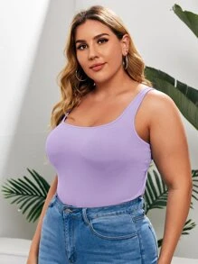 SHEIN Essnce Top tank unicolor - Lila Púrpura - Ver 5