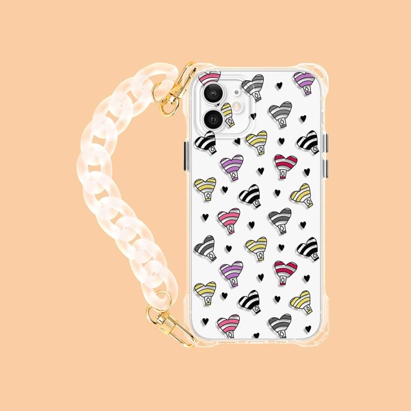 

Hot Air Balloon Hand Strap Phone Case, Clear
