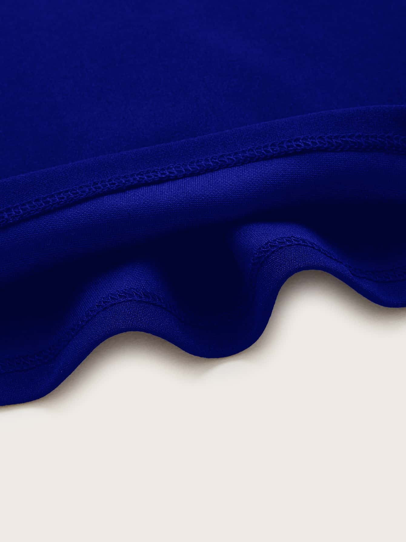 Ellevyn Plus Solid Ruched Detail Top - Royal Blue - View 3