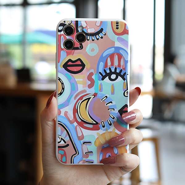 

Cartoon Graphic Phone Case, Multicolor