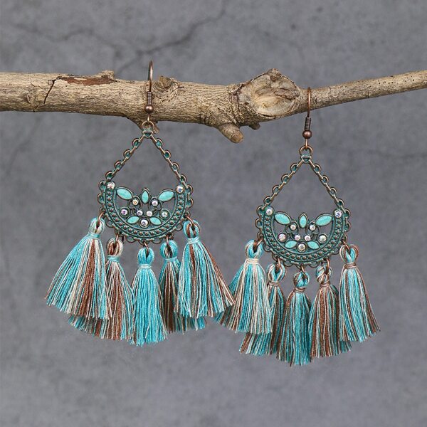 

Tassel Charm Drop Earrings, Multicolor