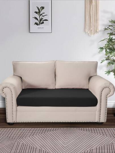 1pc Solid Color Sofa Seat Cushion Cover