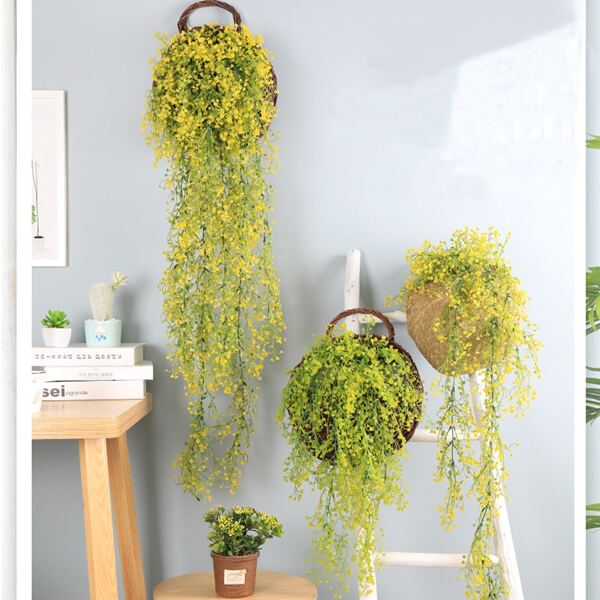 

1pc Artificial Hanging Vine, Yellow