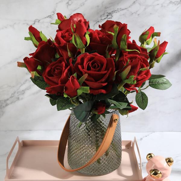

1branch Artificial Rose, Red