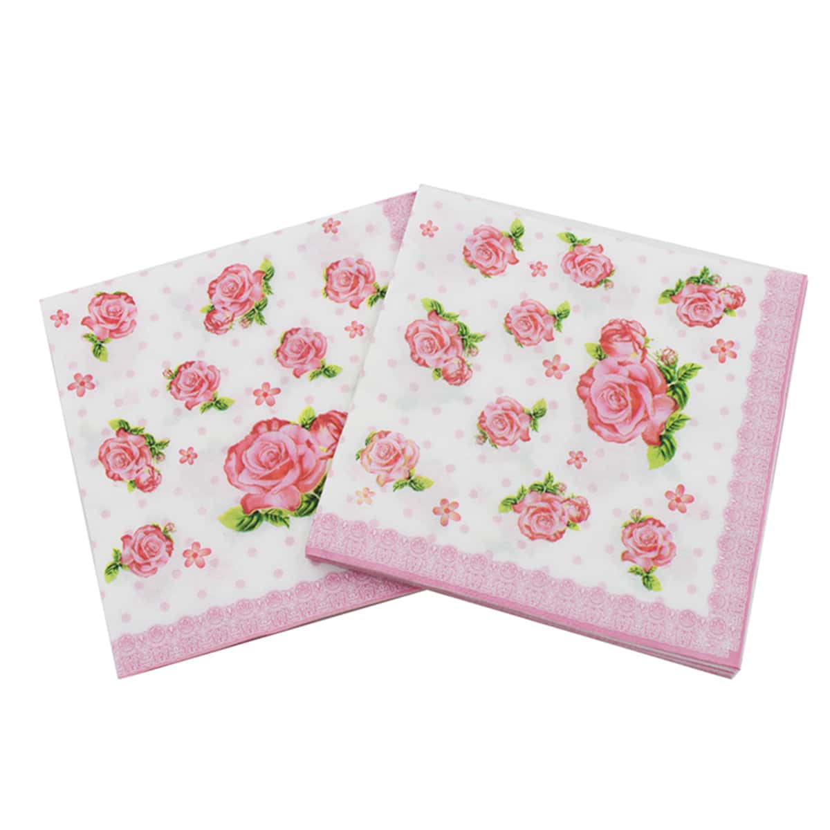 

20pcs Flower Print Disposable Napkin, Multicolor