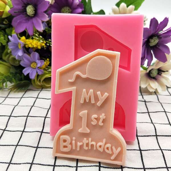 

1pc 1st Birthday Cake Baking Mold, Pink