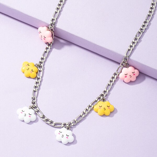 

Cloud Charm Necklace, Multicolor