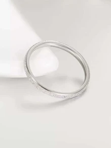 Anillo de acero inoxidable - Plateado - Ver 1