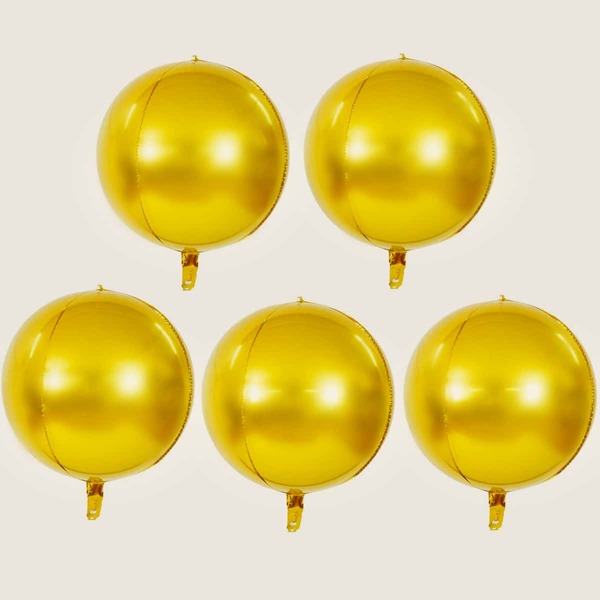 

5pcs Metallic Balloon Set, Gold