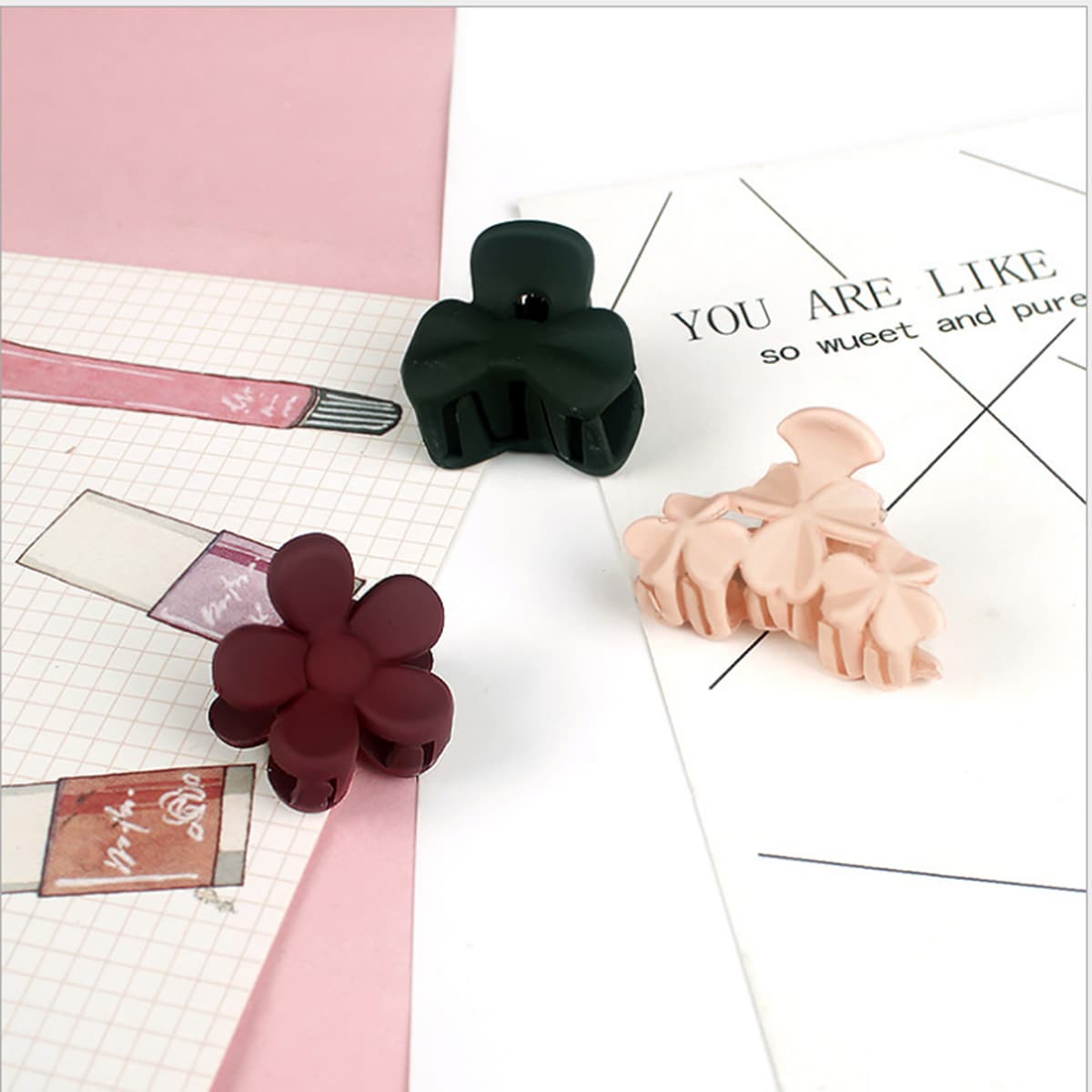 

6pcs Random Hair Claw, Multicolor