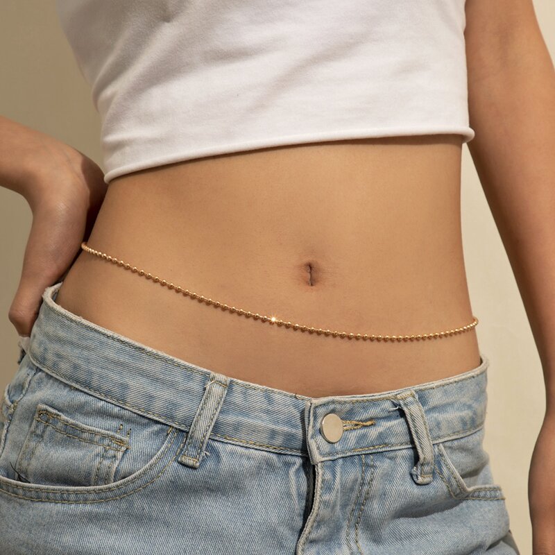 

Beaded Waist Chain, Gold