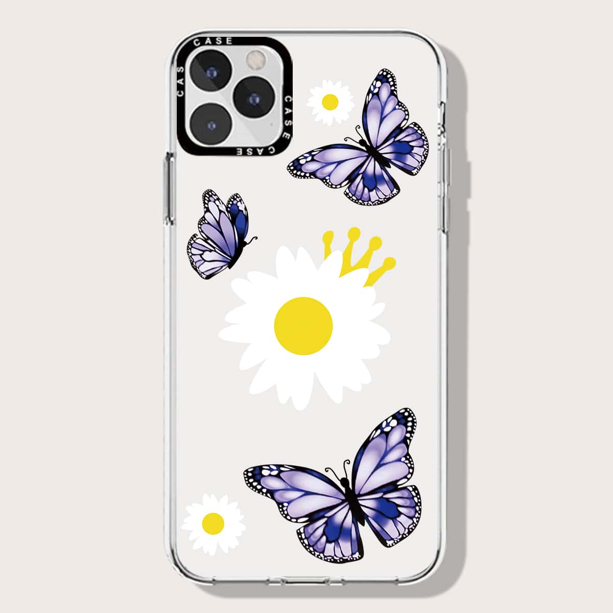 

Butterfly & Daisy Phone Case, Beige