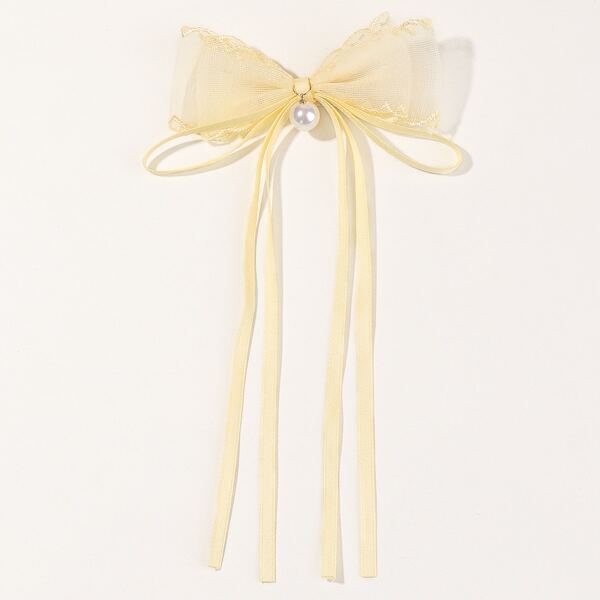 

Toddler Girls Bow Decor Hair Clip, Yellow