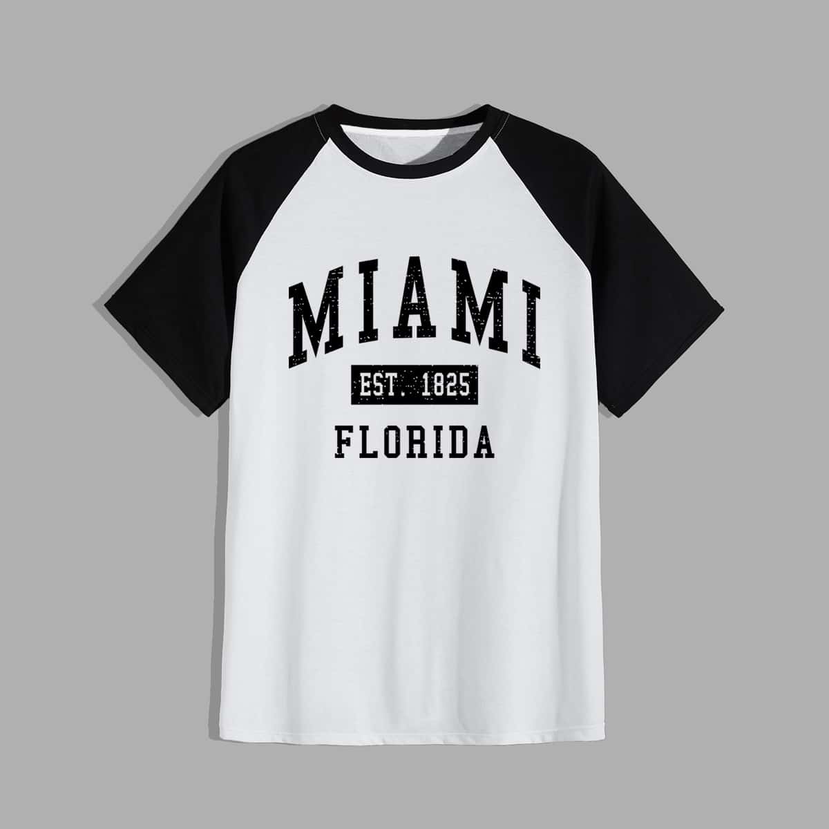 

Guys Letter Colorblock Tee, Black and white