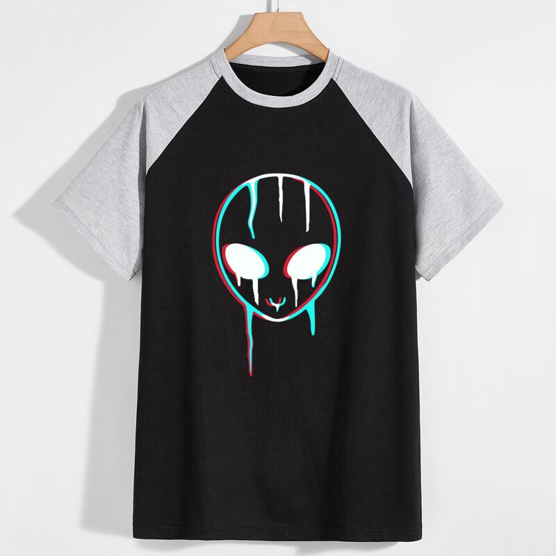 

Guys Colorblock Alien Graphic Tee, Multicolor