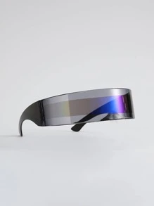 Futuristic Cyberpunk Style Colorful Fashion Glasses - Light Grey - View 1