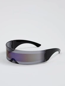 Futuristic Cyberpunk Style Colorful Fashion Glasses - Light Grey - View 2