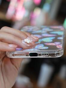 Butterfly Pattern Clear Phone Case - Clear - View 4