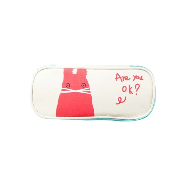 

Cartoon Graphic Pencil Case, Beige